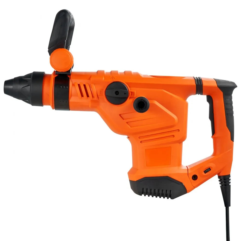 VEVOR Corded Hammer Drill, 1600W 175-350RPM Electric Demolition Drills, 2-Inch SDS-Max Rotary Hammer Driver, 3 Functions Chipping Power Tool Kit for Concrete, Drilling Wood Plastic