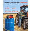VEVOR Fuel Transfer Pump Battery Powered 12 GPM Portable Diesel Pump Kit, for Diesel Kerosene Fueling on Farm Boat Truck Tractor, 4.0Ah Battery, 1/4 HP Motor, with Manual Fuel Nozzle, Discharge Hose