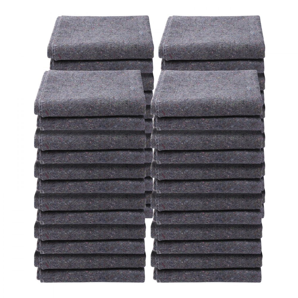 VEVOR Moving Blankets, 72" x 54", 21 lbs/dz Weight, 24 Packs, Professional Recycled Cotton Packing Blanket, Large Heavy Duty Shipping Mover Pads Perfect for Protecting Furniture, Floors, Appliances