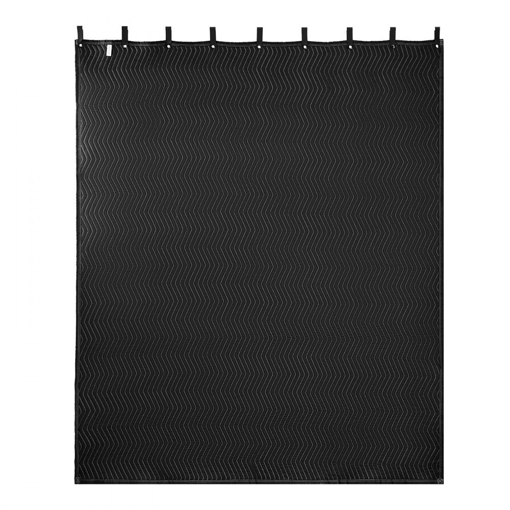 VEVOR 2 Pcs Sound Dampening Blankets, Soundproof Curtains with 96 x 80 in, Soundproof Blanket with Grommets, Studio Grommeted Blanket, for Window, Door, Light Blocker, Music Recording, Black