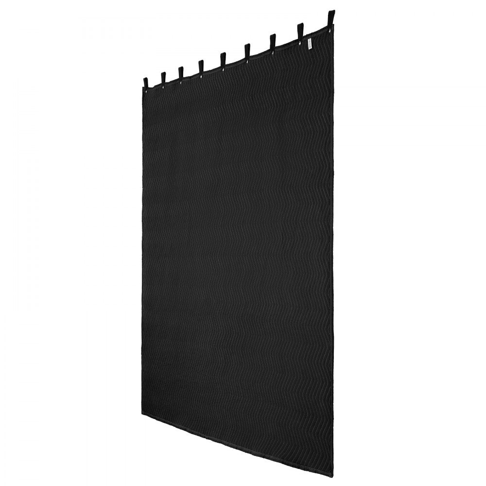VEVOR 2 Pcs Sound Dampening Blankets, Soundproof Curtains with 96 x 80 in, Soundproof Blanket with Grommets, Studio Grommeted Blanket, for Window, Door, Light Blocker, Music Recording, Black