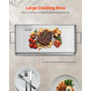 VEVOR Stainless Steel Griddle, 32x16 inch Universal Flat Top Rectangular Plate, Gas Grill Griddle for BBQ Grill, Teppanyaki, Portable Family Cookware with Handle, for Camping Tailgating Party