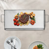 VEVOR Stainless Steel Griddle, 32x16 inch Universal Flat Top Rectangular Plate, Gas Grill Griddle for BBQ Grill, Teppanyaki, Portable Family Cookware with Handle, for Camping Tailgating Party