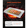 VEVOR Stainless Steel Griddle, 36x22 inch Universal Flat Top Rectangular Plate, Gas Grill Griddle for BBQ Grill, Teppanyaki, Portable Family Cookware with Handle, for Camping Tailgating Party