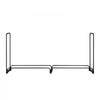 VEVOR Firewood Rack with Waterproof Cover, 101 x 14 x 46 in Outdoor Firewood Holder, 660lb Weight Capacity, 1/2 Cord Log Holder, Half-Covered, Powder-coated Wood Storage Rack for Fireplace Deck