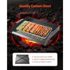 VEVOR Carbon Steel Griddle, 20x16 inch Universal Flat Top Rectangular Plate, Gas Grill Griddle for BBQ Grill, Teppanyaki, Portable Family Cookware, for Camping Tailgating Party, Black