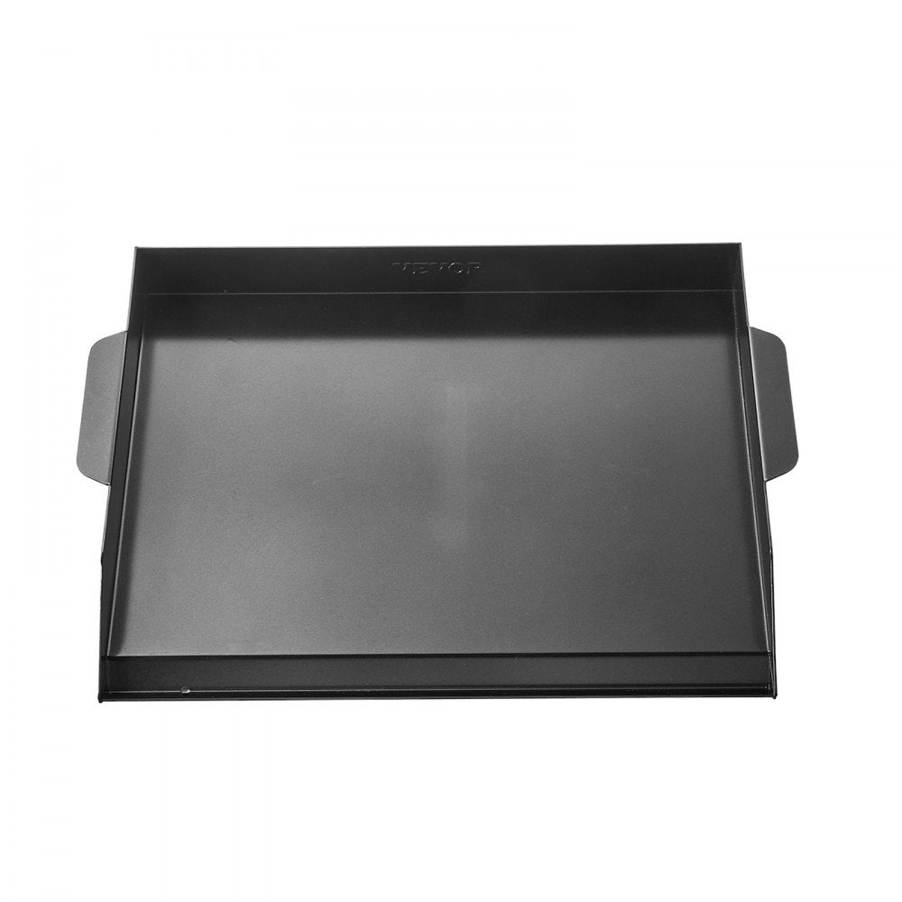 VEVOR Carbon Steel Griddle, 20x16 inch Universal Flat Top Rectangular Plate, Gas Grill Griddle for BBQ Grill, Teppanyaki, Portable Family Cookware, for Camping Tailgating Party, Black