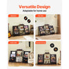 VEVOR Record Player Stand, 3 Tiers Metal Vinyl Record Stand, Turntable Stand with Record Holder Vinyl Display Shelf, Wooden Record Holder Ideal for Bedroom, Living Room, Black