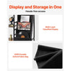 VEVOR Record Player Stand with Charging Station & USB Ports, Holds up to 200 Albums, 3-Tier Turntable Stand with Vinyl Record Storage, Record Player Table with Display Shelf for Bedroom, Living Room