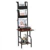 VEVOR Record Player Stand, 5 Tiers Tall Vinyl Record with Charging Station & USB Ports, Turntable Stand with Record Holder Display Shelf for Living Room, Bedroom, Black