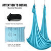 VEVOR Aerial Silk & Yoga Swing, 11 Yards, Aerial Yoga Hammock Kit with 100gsm Nylon Fabric, Full Rigging Hardware & Easy Set-up Guide, Antigravity Flying for All Levels Fitness Bodybuilding, Blue
