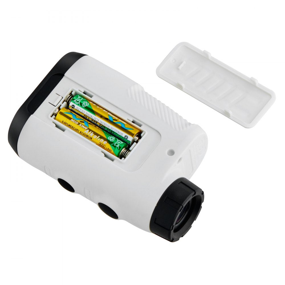 VEVOR Golf Rangefinder, 650 Yards Laser Golfing Hunting Range Finder, 6X Magnification Distance Measuring, Golfing Accessory with High-Precision Flag Lock, Slope Switch, Continuous Scan, and Batteries