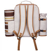 VEVOR Picnic Backpack, Beach Picnic Backpack Bag for 4 Person with Insulated Cooler Compartment, Detachable Bottle/Wine Holder, Lightweight Blanket, Plates & Cutlery Set for Outdoor, Hiking, Camping
