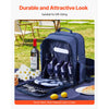 VEVOR Picnic Backpack, Beach Picnic Backpack Bag for 4 Person with Insulated Cooler Compartment, Detachable Bottle/Wine Holder, Lightweight Blanket, Plates and Cutlery Set for Outdoor, Navy Blue