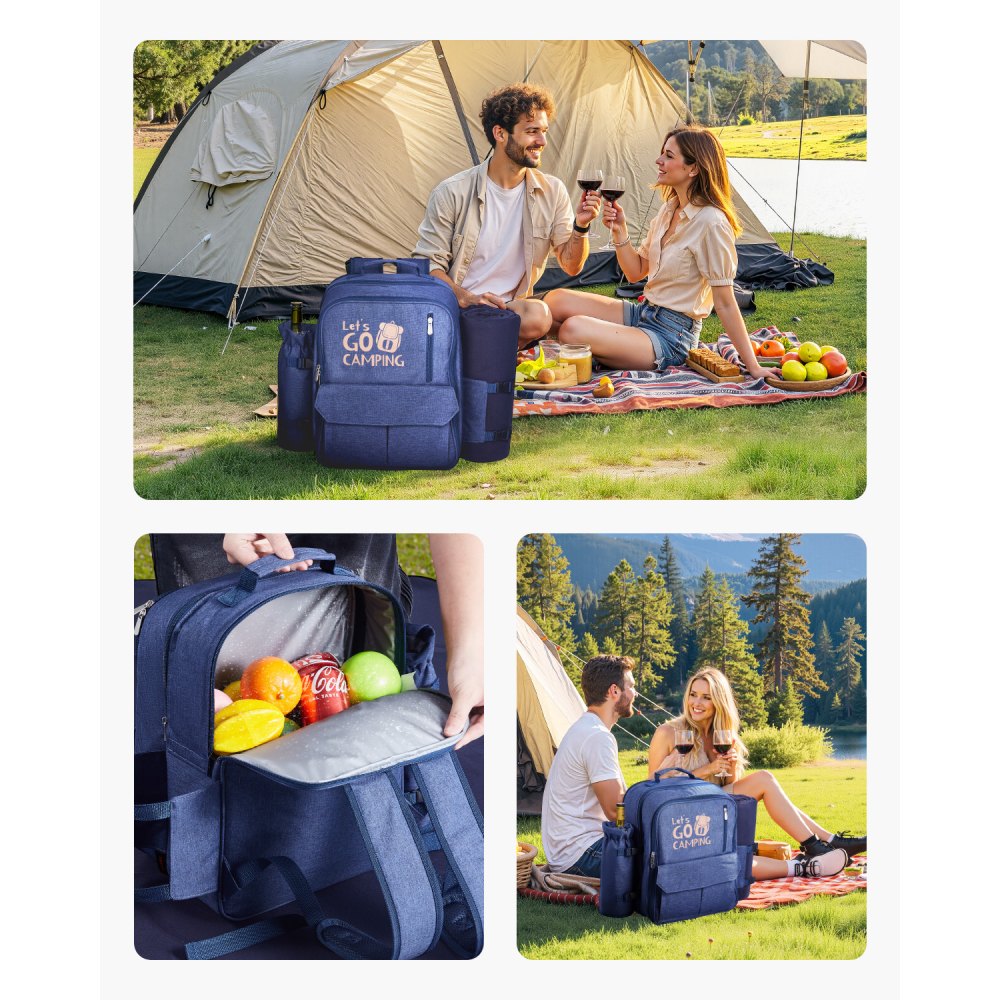 Picnic Backpack Beach Picnic Backpack Bag for 4 Person with Insulated