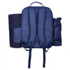VEVOR Picnic Backpack, Beach Picnic Backpack Bag for 4 Person with Insulated Cooler Compartment, Detachable Bottle/Wine Holder, Lightweight Blanket, Plates and Cutlery Set for Outdoor, Navy Blue