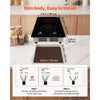 VEVOR Induction Cooktop 12in 2 Burners Built-in Electric Stove 220V 3500W, Low-Power Continuous Heating, Induction Burner for Kitchen, 11 Power Levels, Knob Control, Ceramic Glass, and Child Lock