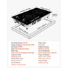 VEVOR Induction Cooktop 12in 2 Burners Built-in Electric Stove 220V 3500W, Low-Power Continuous Heating, Induction Burner for Kitchen, 11 Power Levels, Knob Control, Ceramic Glass, and Child Lock