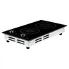 VEVOR Induction Cooktop 12in 2 Burners Built-in Electric Stove 220V 3500W, Low-Power Continuous Heating, Induction Burner for Kitchen, 11 Power Levels, Knob Control, Ceramic Glass, and Child Lock