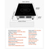 VEVOR Induction Cooktop 12in 2 Burners Built-in Electric Stove 110V 1800W, Low-Power Continuous Heating, Countertop Induction Burner, 9 Power Levels, LED Touch Screen, Ceramic Glass, and Child Lock