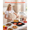 VEVOR Induction Cooktop 12in 2 Burners Built-in Electric Stove 110V 1800W, Low-Power Continuous Heating, Countertop Induction Burner, 9 Power Levels, LED Touch Screen, Ceramic Glass, and Child Lock
