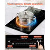 VEVOR Induction Cooktop 12in 2 Burners Built-in Electric Stove 110V 1800W, Low-Power Continuous Heating, Countertop Induction Burner, 9 Power Levels, LED Touch Screen, Ceramic Glass, and Child Lock