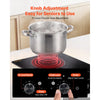 VEVOR Induction Cooktop 12in 2 Burners Built-in Electric Stove 110V 1800W, Low-Power Continuous Heating, Countertop Induction Burner, 11 Power Levels, Knob Control, Ceramic Glass, and Child Lock