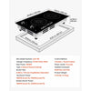 VEVOR Induction Cooktop 12in 2 Burners Built-in Electric Stove 110V 1800W, Low-Power Continuous Heating, Countertop Induction Burner, 11 Power Levels, Knob Control, Ceramic Glass, and Child Lock