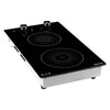 VEVOR Induction Cooktop 12in 2 Burners Built-in Electric Stove 110V 1800W, Low-Power Continuous Heating, Countertop Induction Burner, 11 Power Levels, Knob Control, Ceramic Glass, and Child Lock