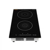 VEVOR Induction Cooktop 12in 2 Burners Built-in Electric Stove 220V 3500W, Low-Power Continuous Heating, Induction Burner for Kitchen, 9 Power Levels, LED Touch Screen, Ceramic Glass, and Child Lock