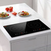 VEVOR Induction Cooktop 24in 2 Burners Built-in Electric Stove 110V 1800W, Low-Power Continuous Heating, Countertop Induction Burner, 9 Power Levels, LED Touch Screen, Ceramic Glass, and Child Lock
