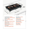VEVOR Induction Cooktop 24inch 2 Burners Built-in Electric Stove 110V 1800W, Low-Power Continuous Heating, Induction Burner, with 9 Power Levels, LED Touch Screen, and Child Lock, for Kitchen, RV