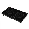 VEVOR Induction Cooktop 24inch 2 Burners Built-in Electric Stove 110V 1800W, Low-Power Continuous Heating, Induction Burner, with 9 Power Levels, LED Touch Screen, and Child Lock, for Kitchen, RV