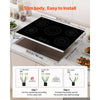 VEVOR Induction Cooktop 30in 5 Burners Built-in Electric Stove 220V 9200W, Low-Power Continuous Heating, Induction Burner for Kitchen, 9 Power Levels, LED Touch Screen, Ceramic Glass, Child Lock