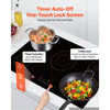 VEVOR Induction Cooktop 36inch 5 Burners Built-in Electric Stove 220V 9200W, Low-Power Continuous Heating, Induction Burner for Kitchen, with 9 Power Levels, LED Touch Screen, and Child Lock