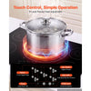 VEVOR Induction Cooktop 36in 5 Burners Built-in Electric Stove 220V 9200W, Low-Power Continuous Heating, Induction Burner for Kitchen, 9 Power Levels, LED Touch Screen, Ceramic Glass, and Child Lock