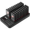 VEVOR Restaurant Pager System, Wireless 400m Long Range Lineup Waiting Queue Signal, Guest Customer Calling Beepers with Vibration & Flashing, 20 Buzzers for Food Truck, Church, Nursery, Hospital