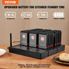 VEVOR Restaurant Pager System, Wireless 400m Long Range Lineup Waiting Queue Signal, Guest Customer Calling Beepers with Vibration & Flashing, 24 Buzzers for Food Truck, Church, Nursery, Hospital