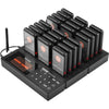 VEVOR Restaurant Pager System, Wireless 400m Long Range Lineup Waiting Queue Signal, Guest Customer Calling Beepers with Vibration & Flashing, 24 Buzzers for Food Truck, Church, Nursery, Hospital
