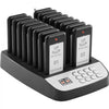 VEVOR Restaurant Pager System, Wireless 500m Long Range Lineup Waiting Queue Signal, Guest Customer Calling Beepers with Vibration & Flashing, 16 Buzzers for Food Truck, Church, Nursery, Hospital