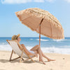 VEVOR Tiki Umbrella, 6.5 ft Thatched Patio Umbrella with Tilt, Hawaiian Style Beach Parasol with Durable PP Thatch and 8 Metal Ribs, Grass Pool Umbrellas for Beach, Patio, Poolside, Backyard & Garden