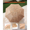 VEVOR Tiki Umbrella, 8 ft Thatched Patio Umbrella with Tilt, Hawaiian Style Beach Parasol with Durable PP Thatch and 8 Metal Ribs, Grass Pool Umbrellas for Beach, Patio, Poolside, Backyard & Garden