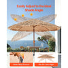 VEVOR Tiki Umbrella, 9 ft Thatched Patio Umbrella with Tilt, Hawaiian Style Beach Parasol with Durable PP Thatch and 8 Metal Ribs, Grass Pool Umbrellas for Beach, Patio, Poolside, Backyard & Garden