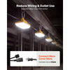 VEVOR Construction String Lights 100FT 150W 10 Bulbs LED String Work Lights, IP65 Waterproof Linkable LED Temporary Jobsite Lighting, 5000K 18000LM, for Construction Site Crawlspace Renovation, 2 Pack