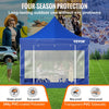 VEVOR Pop Up Canopy Tent, 10 x 10 FT, Outdoor Patio Gazebo Tent with Removable Sidewalls and Wheeled Bag, UV Resistant Waterproof Instant Gazebo Shelter for Party, Garden, Backyard, Blue