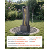 VEVOR Outdoor Water Fountain, 38.58 in Height Fountain and Waterfall, 1-Tier Floor Standing Rock Base Style Fountains with with LED Light and Pump, for Outdoor Indoor Garden, Home, Patio & Backyard