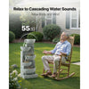 VEVOR Outdoor Water Fountain, 31.5 in Height Fountain and Waterfall, 5-Tier Floor Standing Bowl-Shaped Cascading Fountains with LED Light and Pump, for Outdoor Indoor Garden, Home, Patio & Backyard