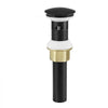 VEVOR Bathroom Sink Drain with Overflow, Brass and 304 Stainless Steel Pop Up Drains, Anti-Clogging Vessel Sink Drain Strainer, All Metal Hair Catcher Drains Stopper, for Sinks with Overflow Holes