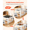 VEVOR Kids Table and 2 Chairs Set, Toddler Table and Chair Set with Storage Space under the Table, Cloth Storage Box under the Chairs, Wooden Desk for Art, Craft, Reading, Learning, Drawing, White