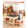 VEVOR Kids Table and 2 Chairs Set, Toddler Table and Chair Set with Storage Space under the Table, Cloth Storage Box under the Chairs, Wooden Desk for Art, Craft, Reading, Learning, Drawing, Burlywood
